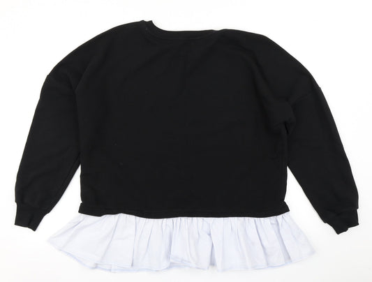 Dorothy Perkins Womens Black   Pullover Sweatshirt Size L