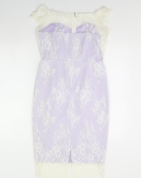Paper Dolls Womens Purple   Pencil Dress  Size 12