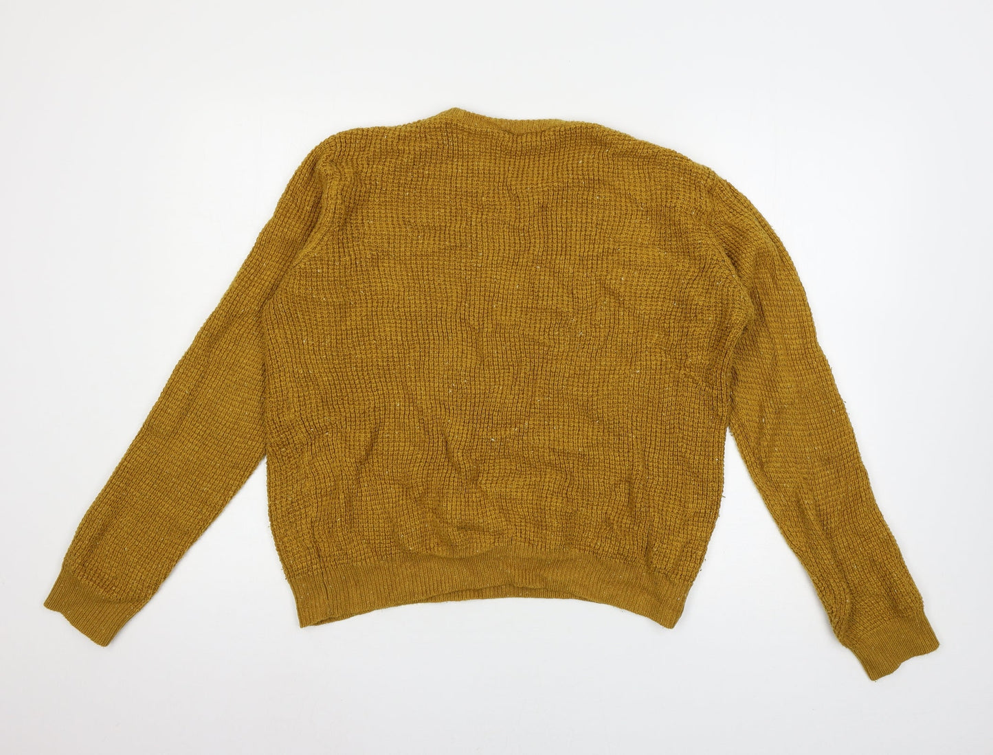 Cedar Wood State Womens Yellow  Knit Pullover Jumper Size L