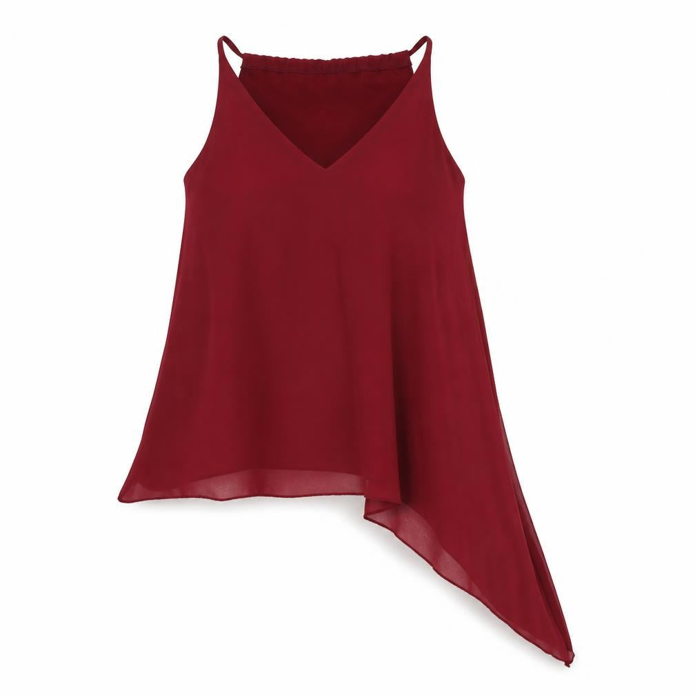 Blue Vanilla Womens Red   Basic Blouse Size S