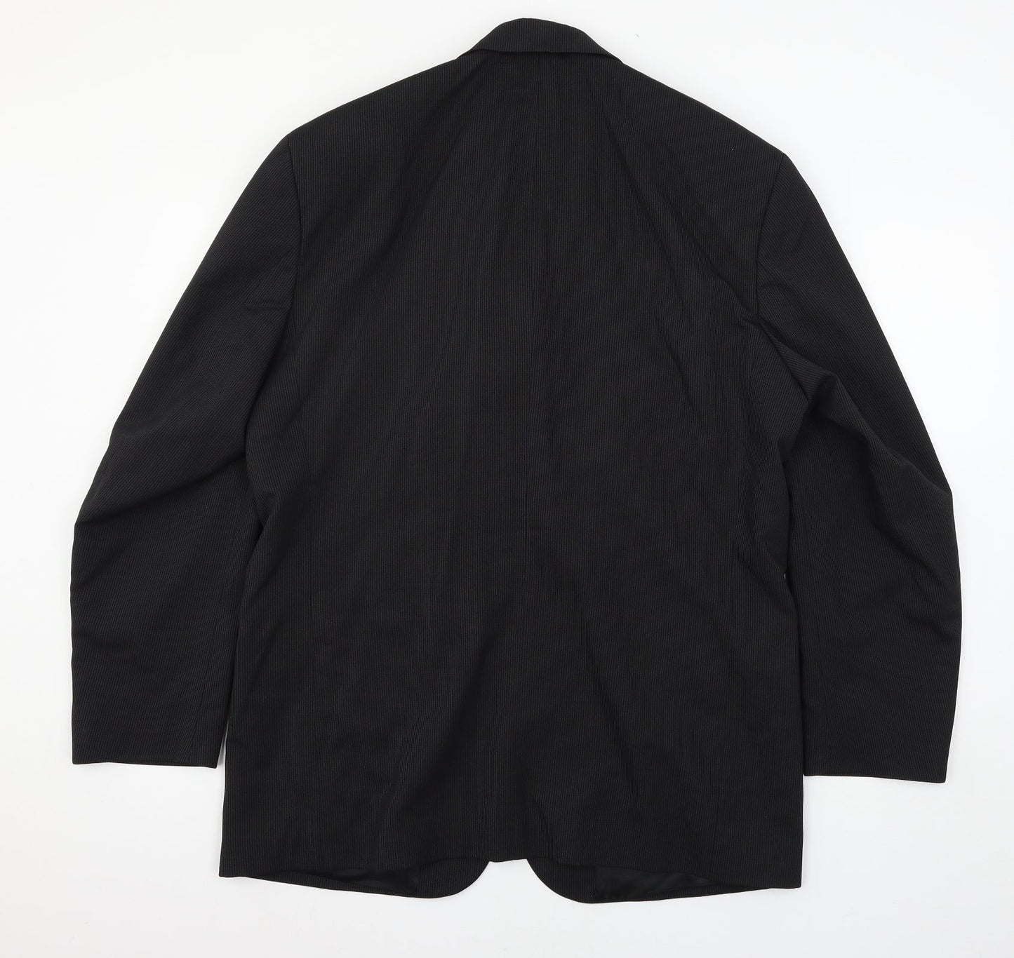 River Island Mens Black Striped  Jacket Suit Jacket Size L