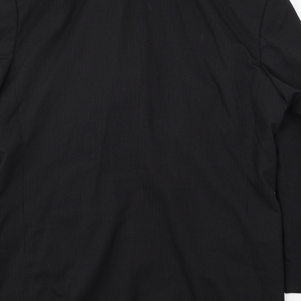 River Island Mens Black Striped  Jacket Suit Jacket Size L