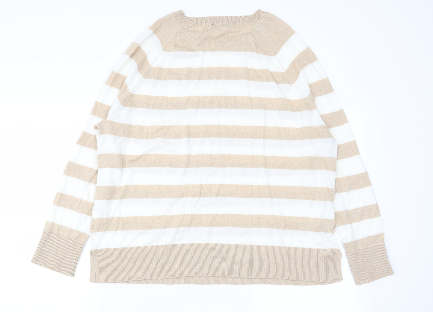 M&Co Womens Multicoloured Striped  Pullover Jumper Size 16