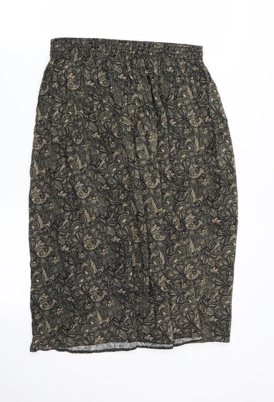 Preworn Womens Multicoloured Geometric  Flare Skirt Size S  - Stretch waistband