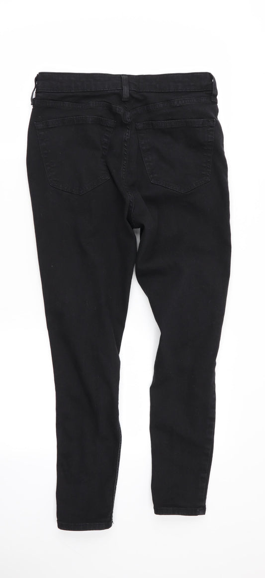 Topshop Womens Black   Skinny Jeans Size 30 in L30 in - RIPPED JEANS