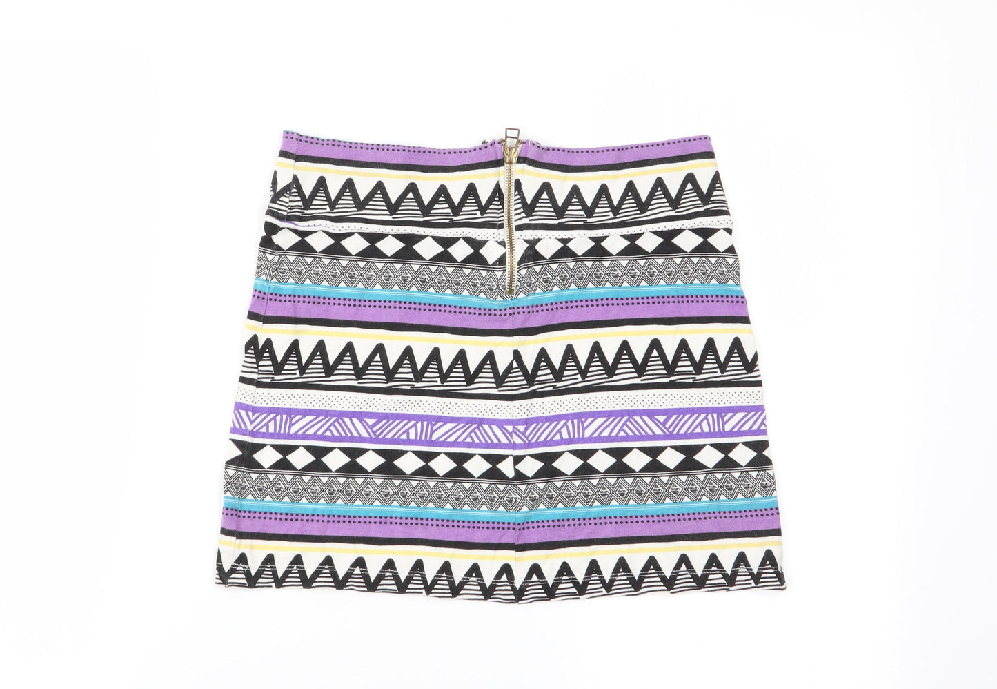Topshop Womens Multicoloured Geometric  Basic Tank Size 10  - boob tube