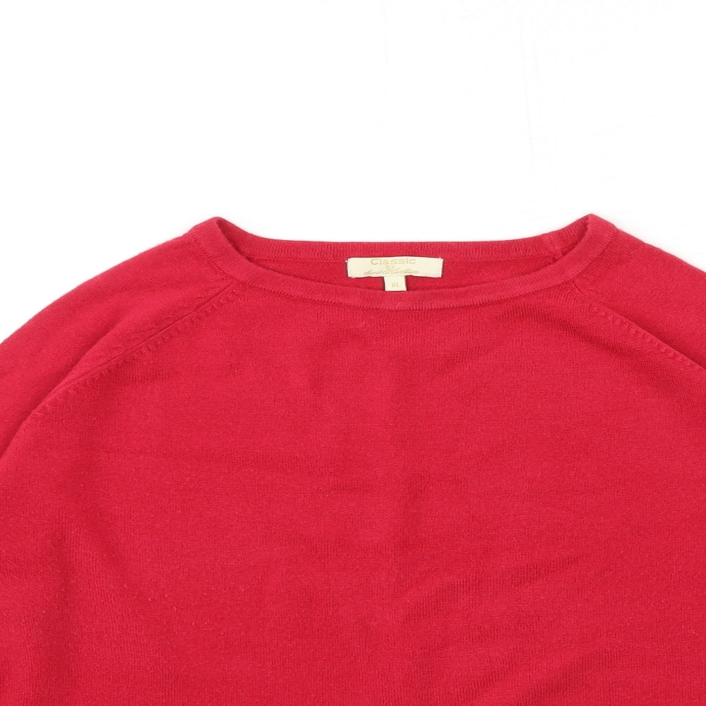 sarah hamilton Womens Red  Knit Pullover Jumper Size XL