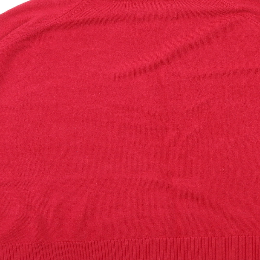 sarah hamilton Womens Red  Knit Pullover Jumper Size XL