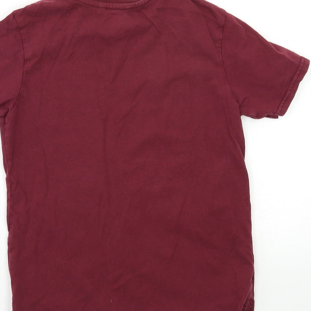 George Girls Red   Basic T-Shirt Size 8-9 Years