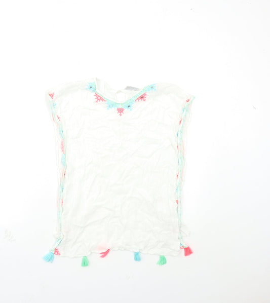 Matalan Boys White   Kimono Button-Up Size 6 Years