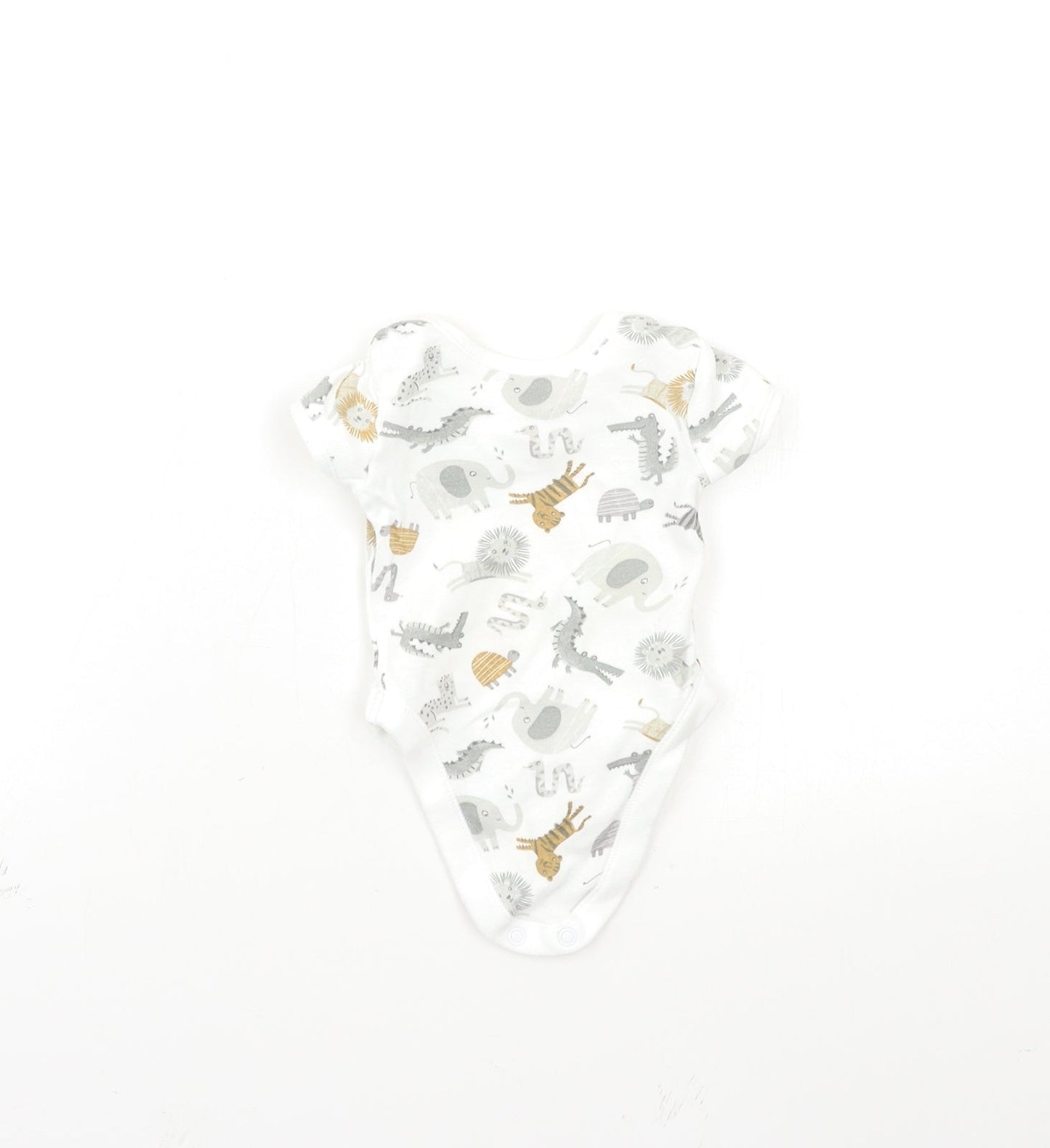 George Baby White   Babygrow One-Piece One Size  - lion