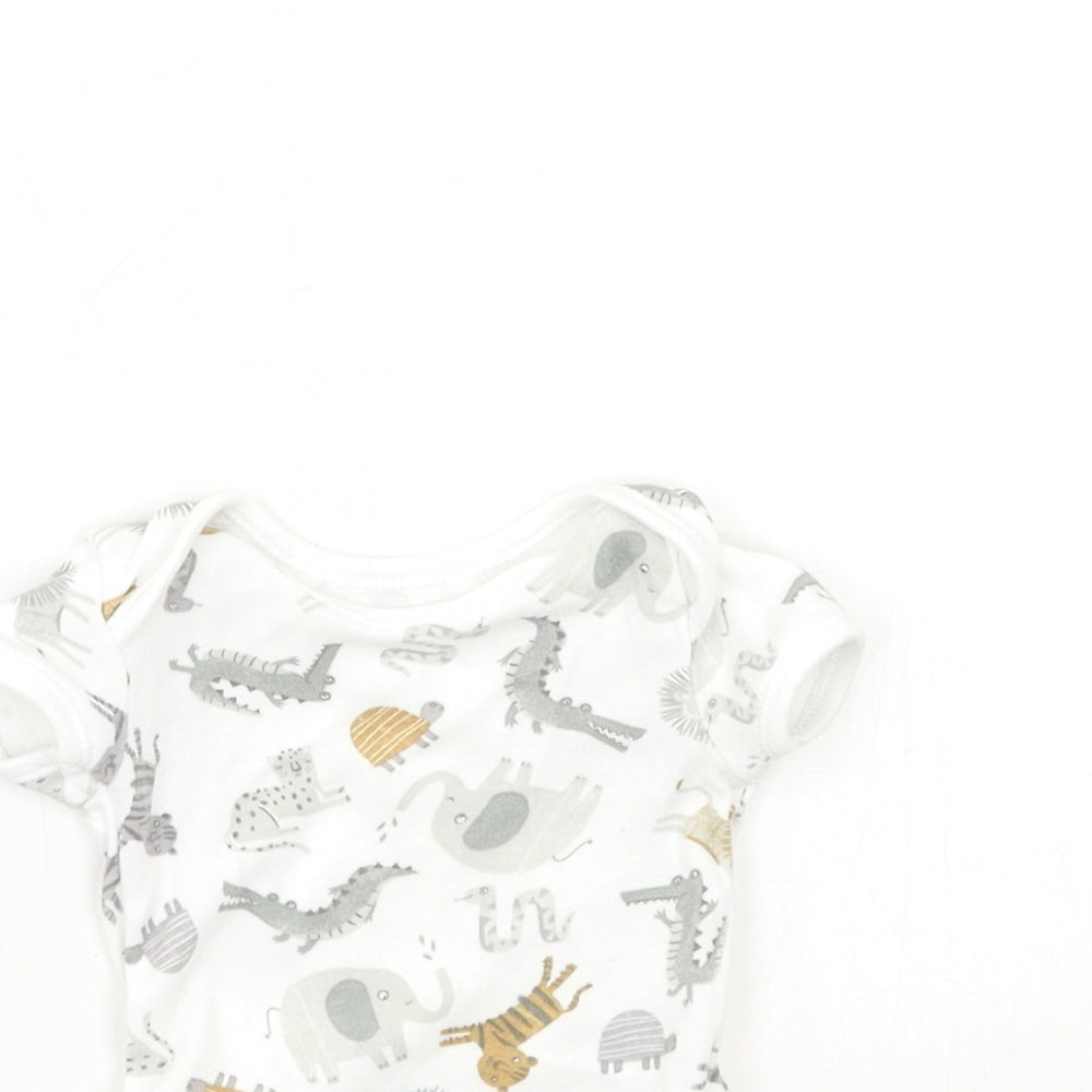 George Baby White   Babygrow One-Piece One Size  - lion