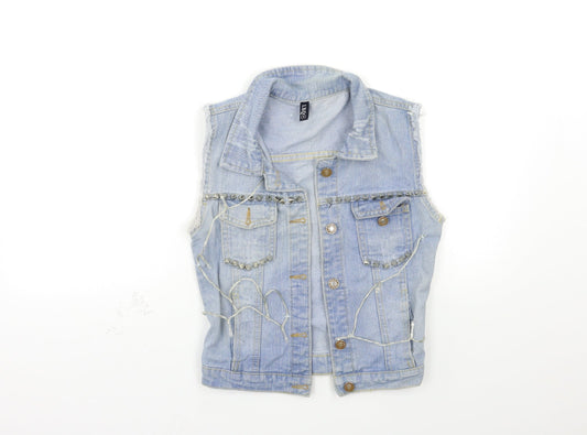 lxq Womens Blue  Denim Jacket  Size S  - fair lights
