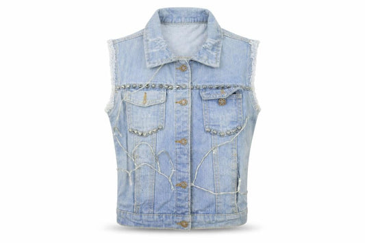 lxq Womens Blue  Denim Jacket  Size S  - fair lights