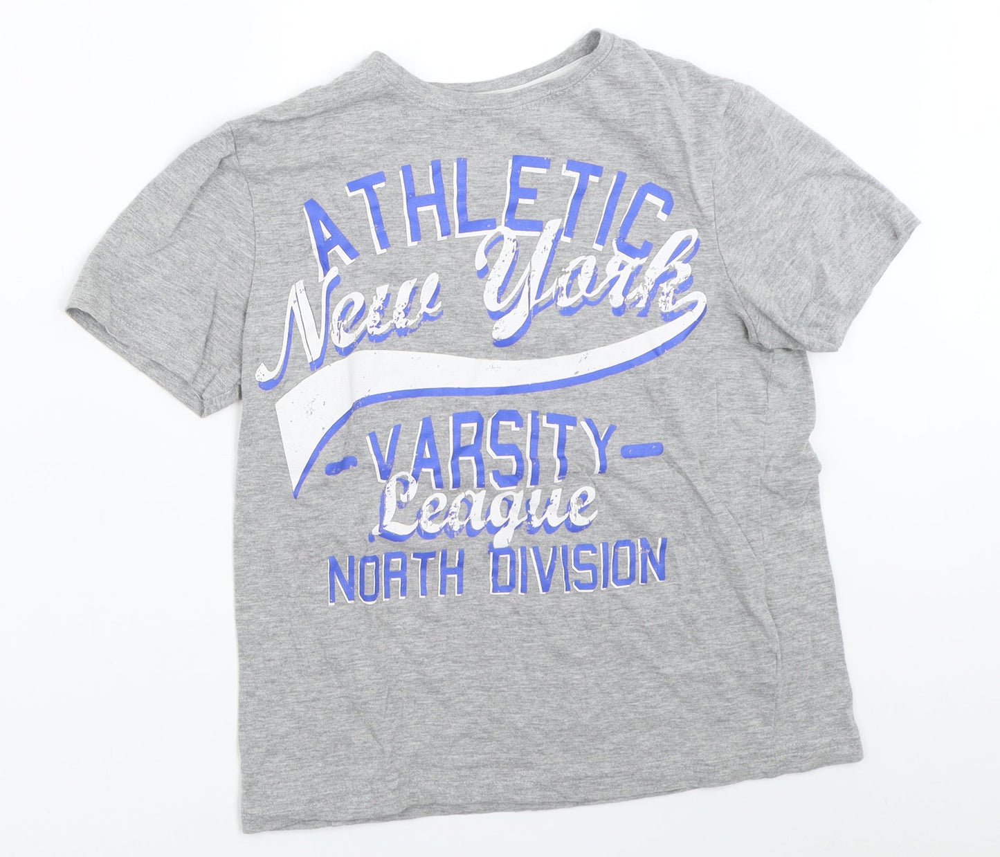 Rebel Boys Grey   Basic T-Shirt Size 10-11 Years