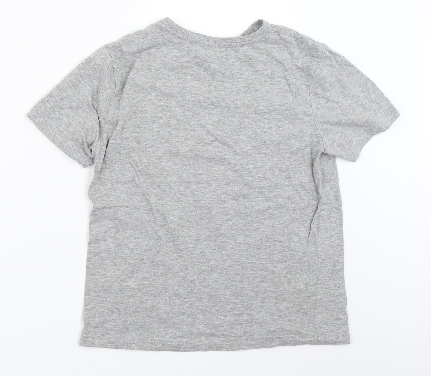 Rebel Boys Grey   Basic T-Shirt Size 10-11 Years