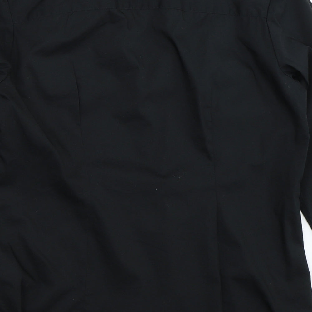 H&M Womens Black   Basic Button-Up Size 40