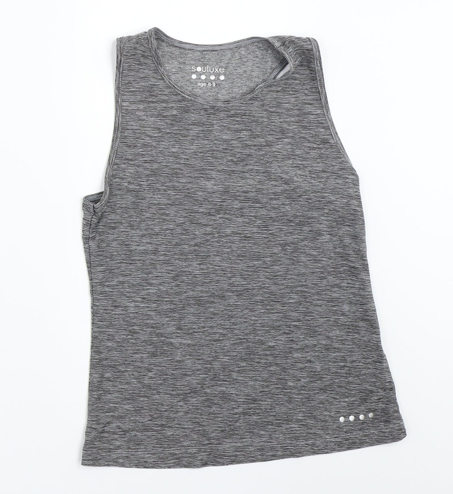 Matalan Girls Grey   Basic Tank Size 8-9 Years