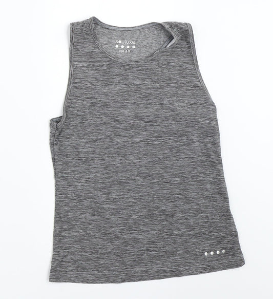 Matalan Girls Grey   Basic Tank Size 8-9 Years