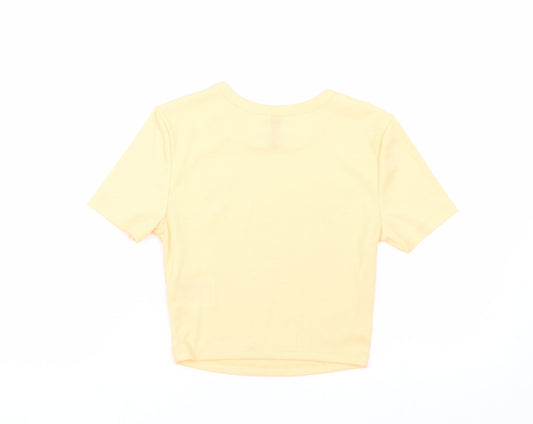 H&M Womens Orange   Cropped T-Shirt Size XS