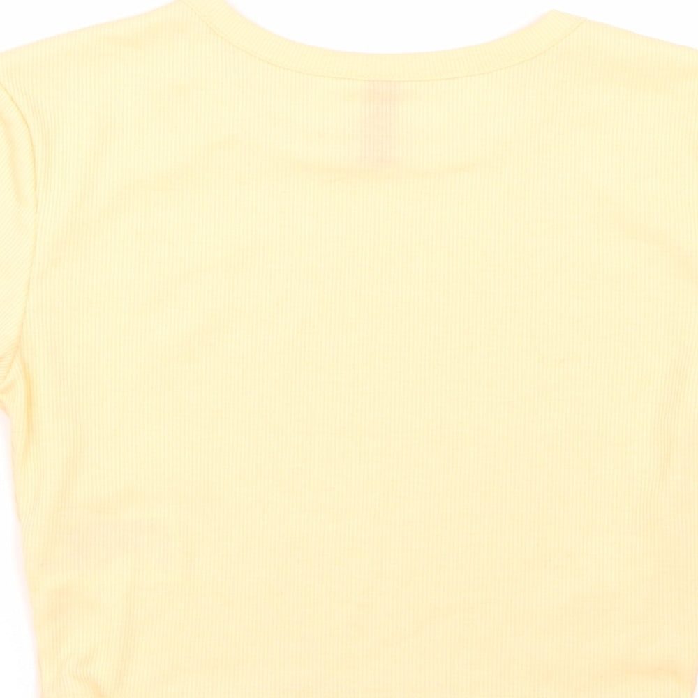 H&M Womens Orange   Cropped T-Shirt Size XS