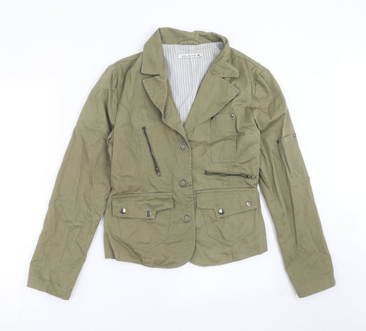 Select Womens Green Herringbone  Jacket  Size 14