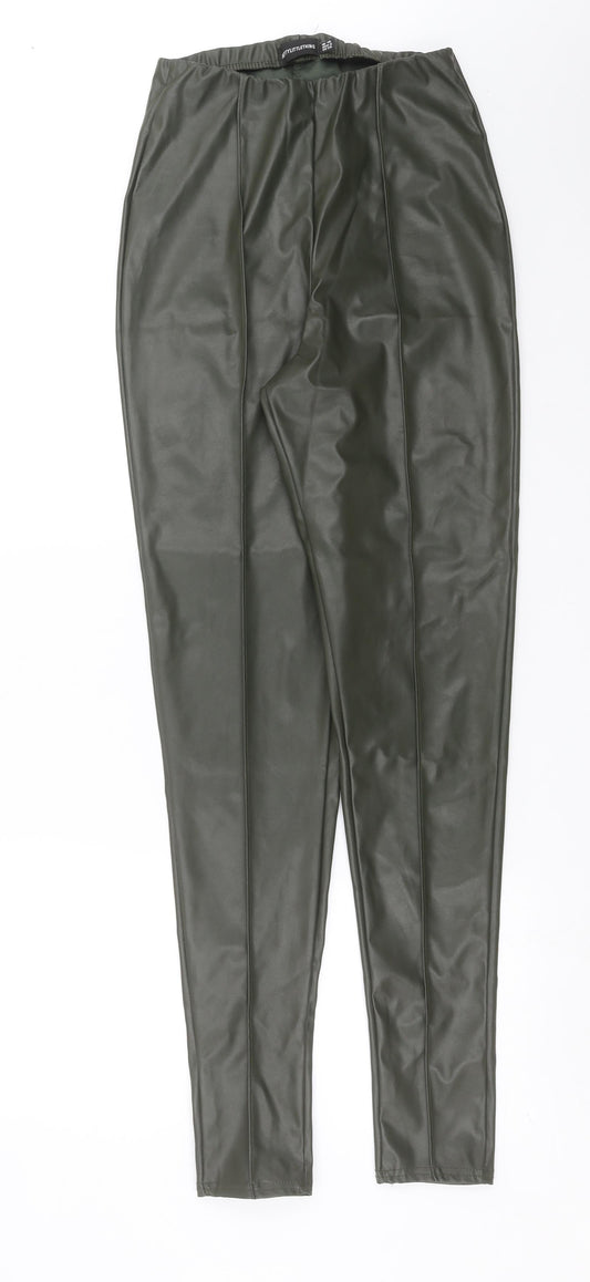 PRETTYLITTLETHING Womens Green   Trousers  Size 10 L32 in