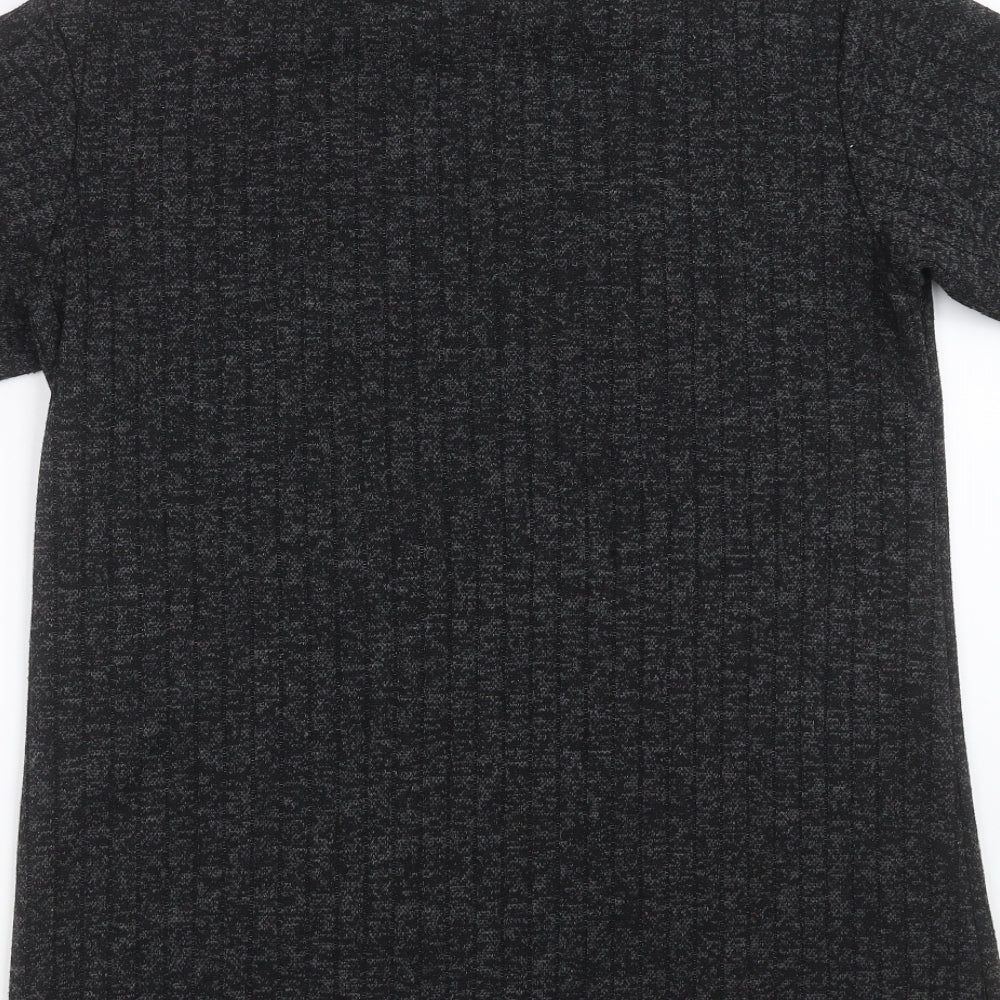 Missguided Womens Grey Striped Knit Pullover Jumper Size S