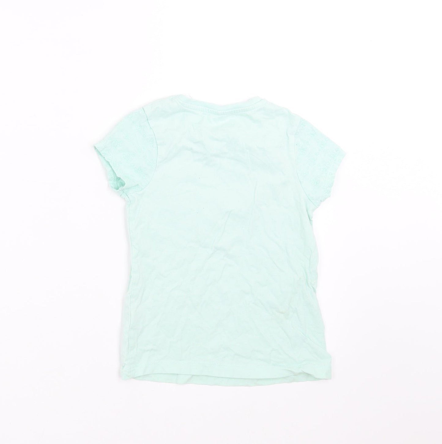 George Girls Green   Basic T-Shirt Size 5-6 Years