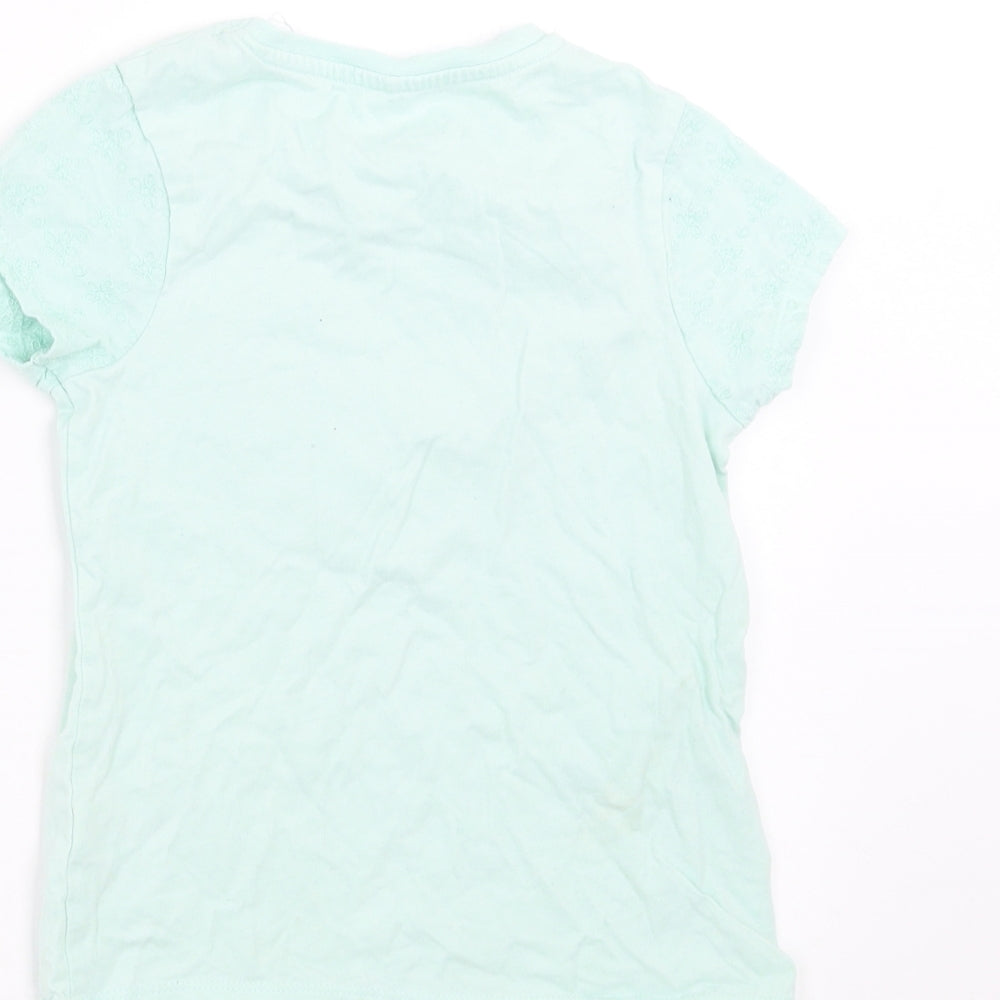 George Girls Green   Basic T-Shirt Size 5-6 Years