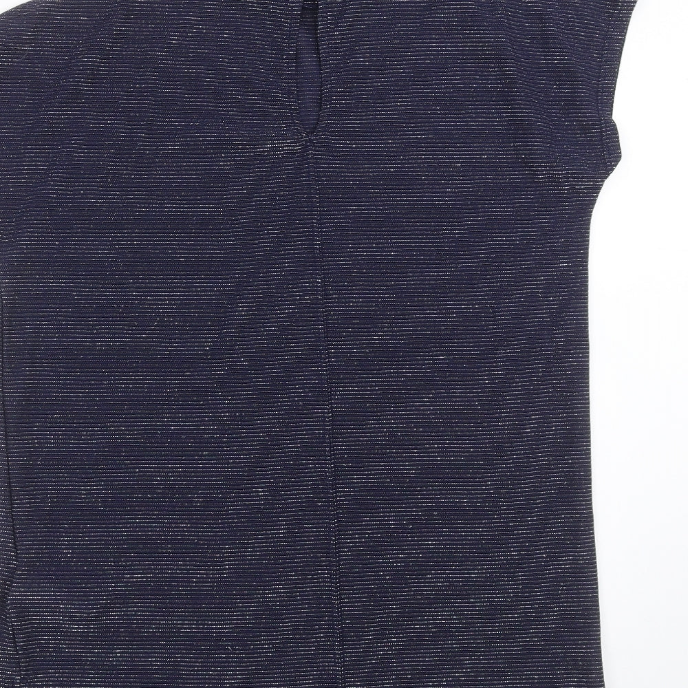 NEXT Womens Blue Striped  Basic Blouse Size 8