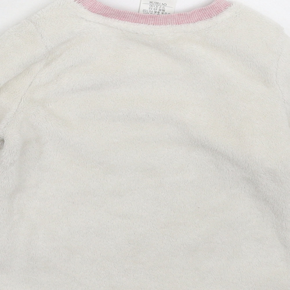 Disney Girls White Solid  Top Pyjama Top Size 3 Years