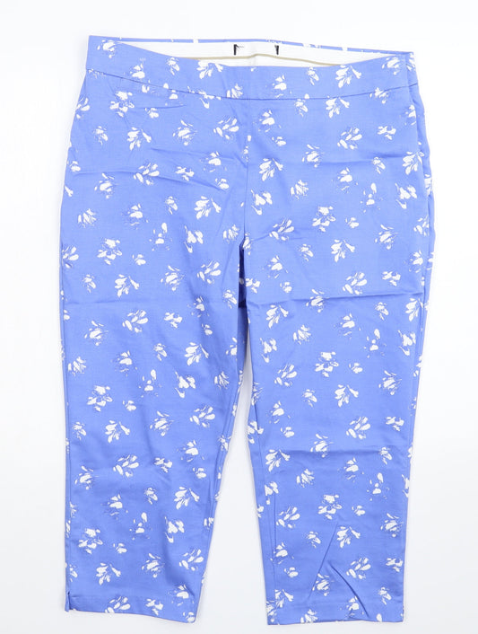 Preworn Womens Blue   Cropped Trousers Size 36 in L21 in