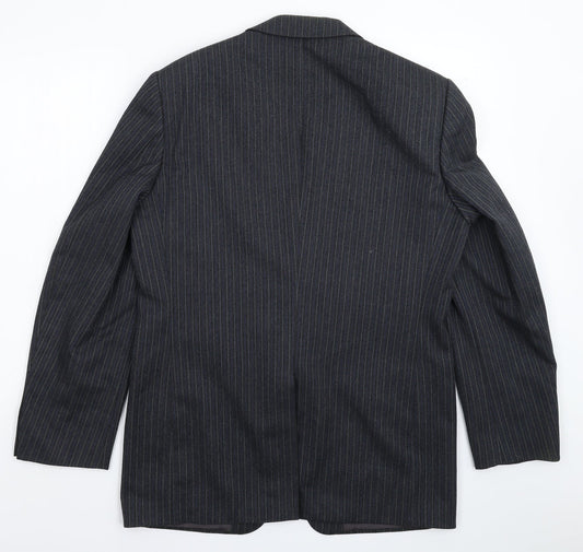 Breuninger Mens Grey Striped  Jacket Suit Jacket Size 40