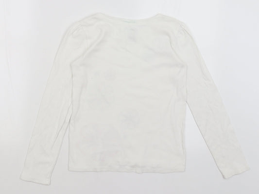 Gap Kids Girls White   Basic T-Shirt Size 10 Years