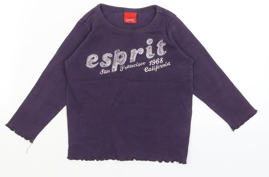 Espirit Girls Purple   Basic T-Shirt Size 2-3 Years