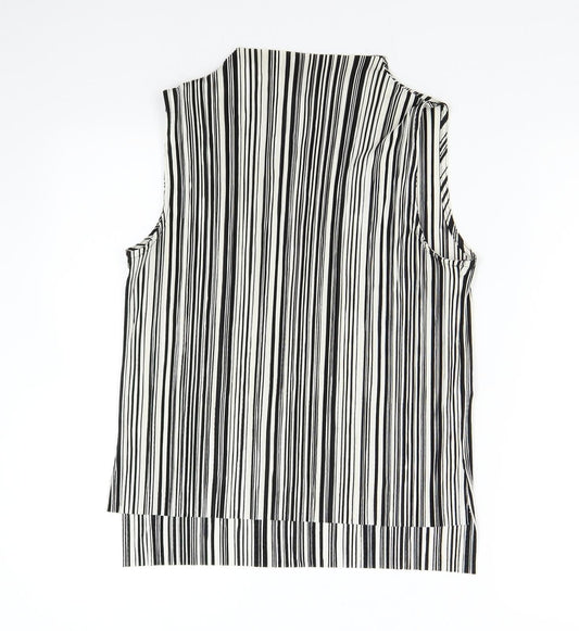 Topshop Womens Multicoloured Striped  Basic Blouse Size 8