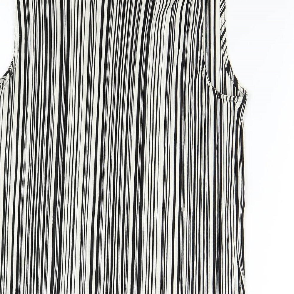 Topshop Womens Multicoloured Striped  Basic Blouse Size 8
