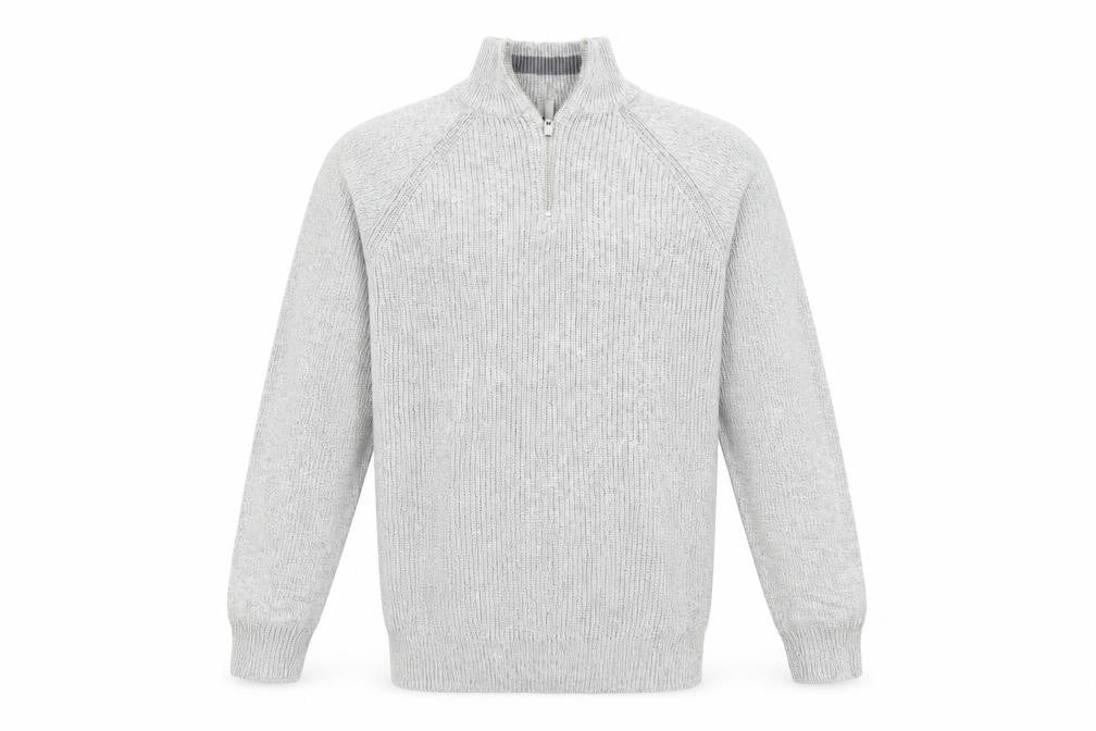 George Mens Grey  Knit Henley Jumper Size M