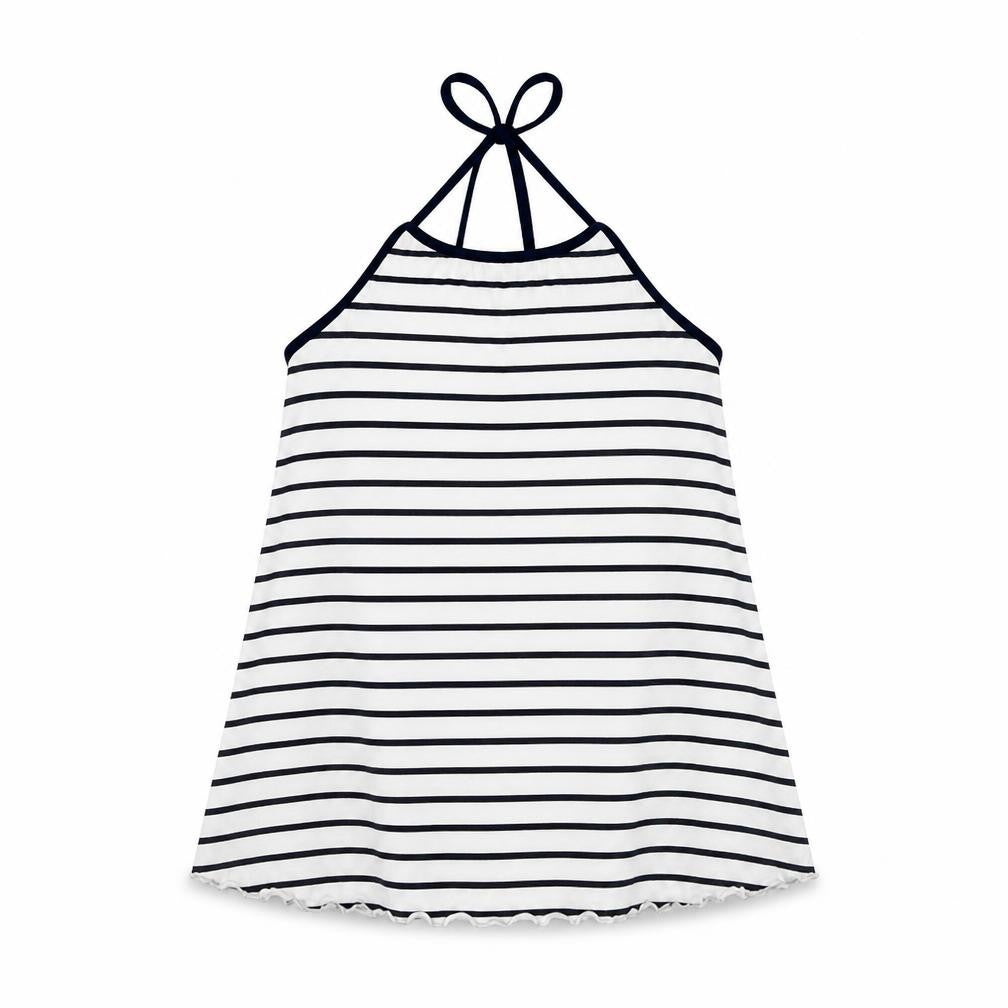 H&M  Girls White Striped  Basic T-Shirt Size 8-9 Years