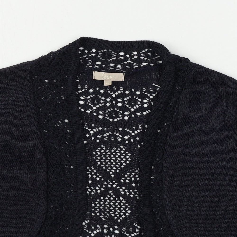 Soon Womens Black   Cardigan Jumper Size 16