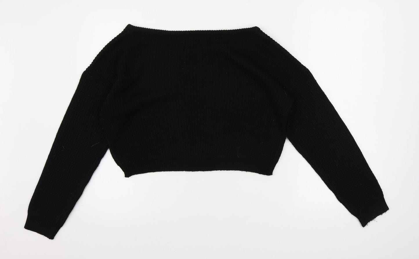 PRETTYLITTLETHING Womens Black   Pullover Jumper Size M