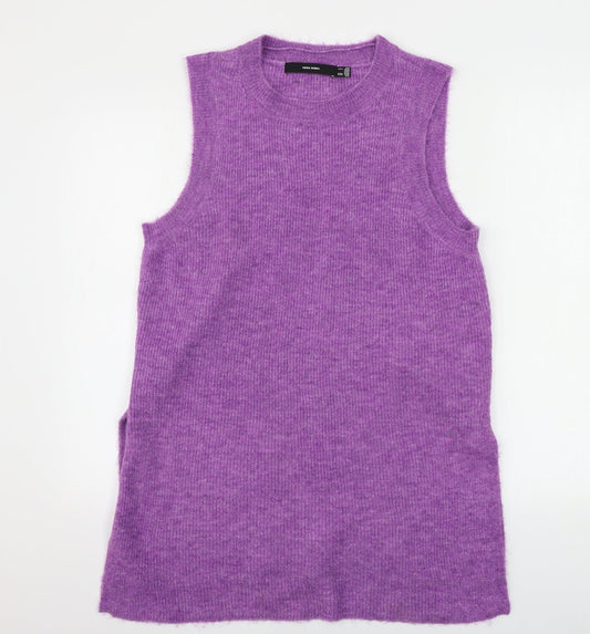 VERO MODA Womens Purple   Pullover Jumper Size L