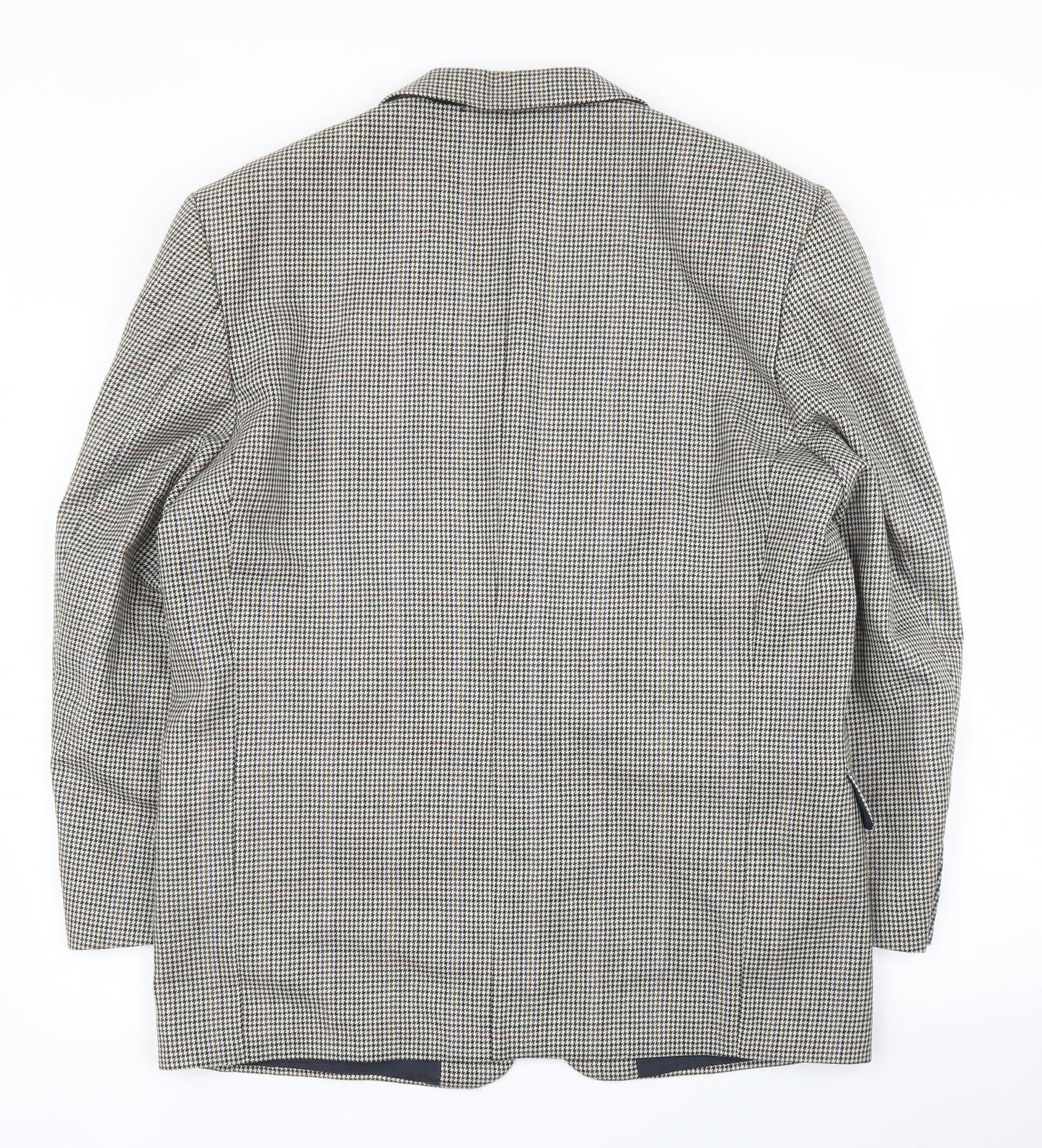 Burton Mens Beige Houndstooth  Jacket Suit Jacket Size 40