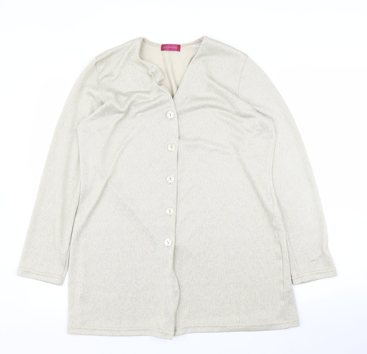 Richards Womens Gold   Cardigan Jumper Size 14
