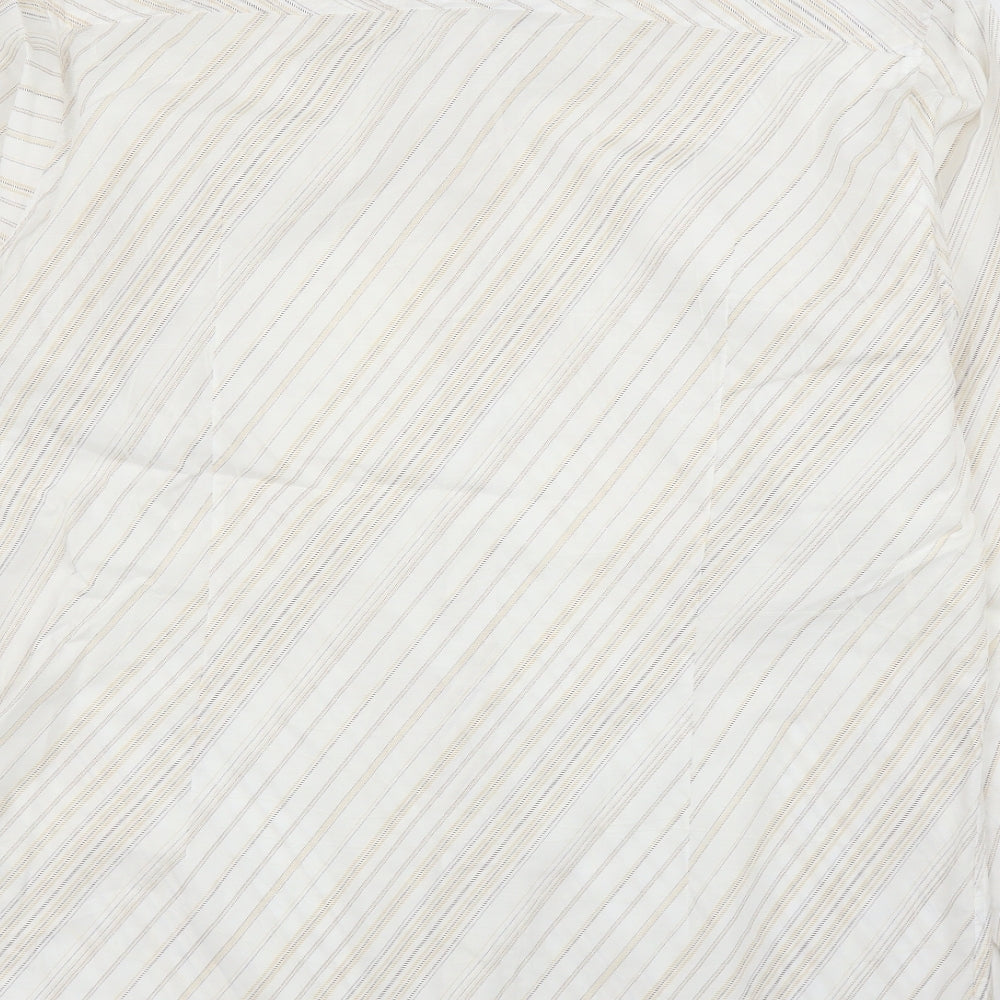 Burton Mens Beige Striped   Button-Up Size L