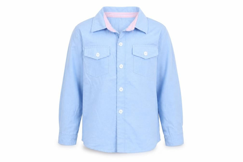 Voswe Girls Blue   Basic Button-Up Size 6 Years