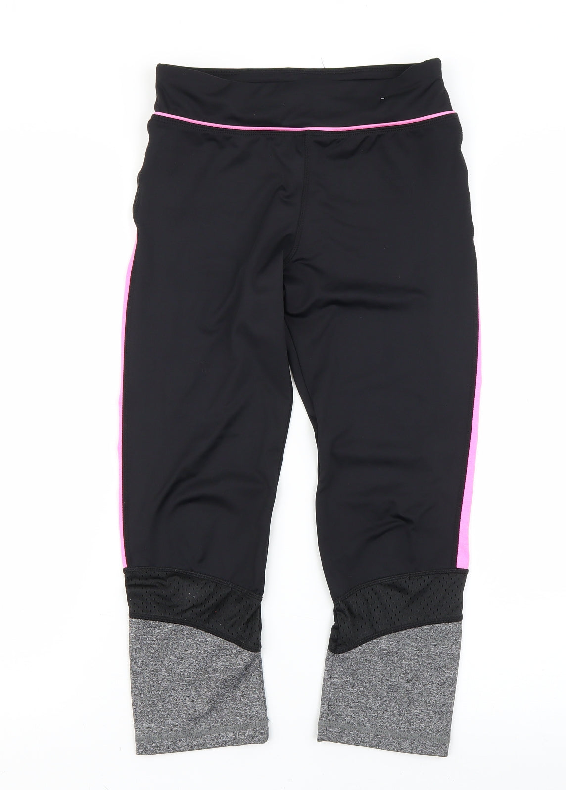 Preworn Womens Black   Cropped Leggings Size 6 L20 in