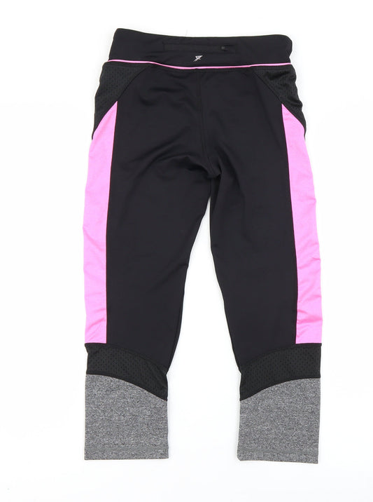 Preworn Womens Black   Cropped Leggings Size 6 L20 in