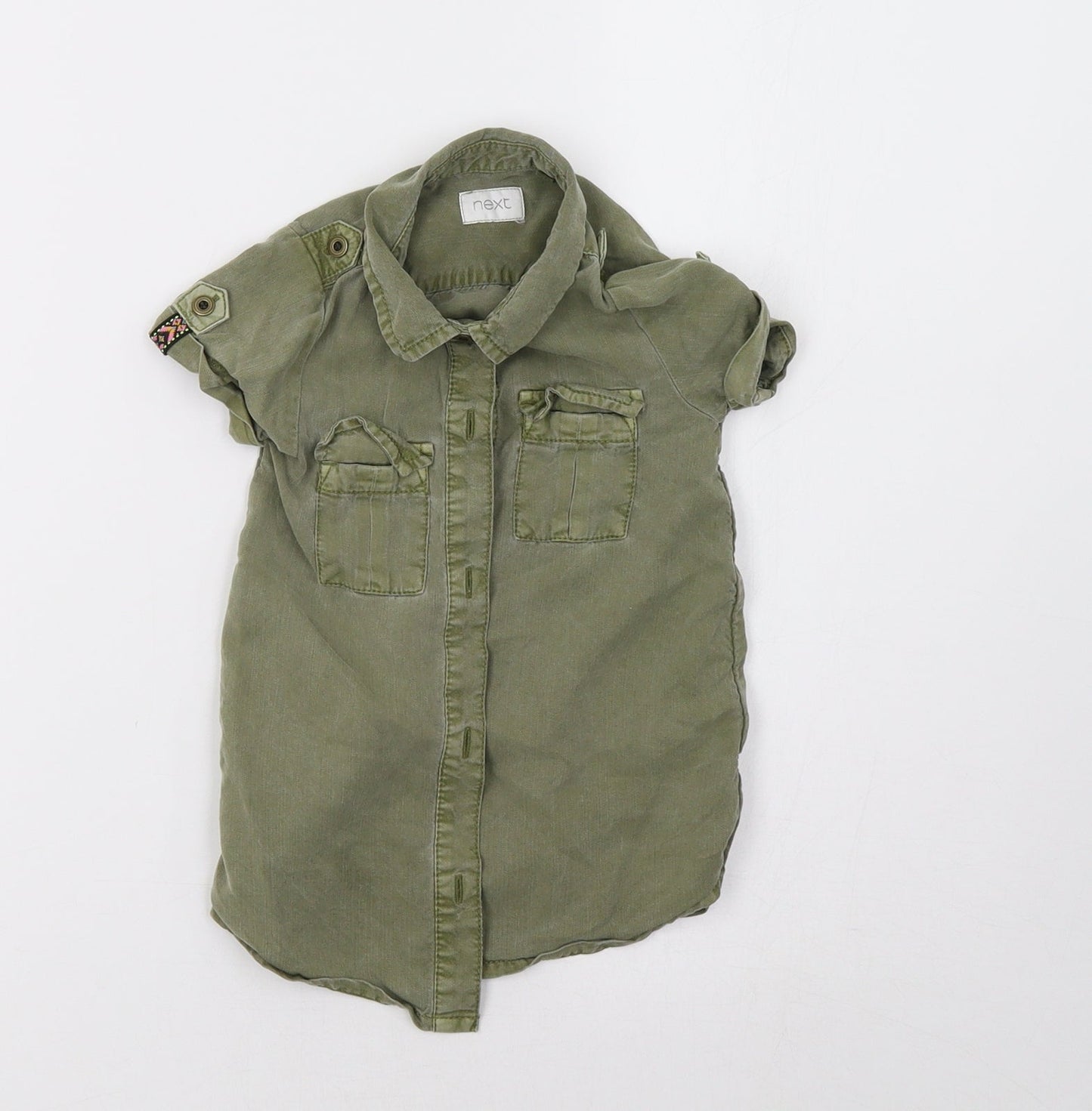 NEXT Girls Green   Basic Button-Up Size 9-12 Months